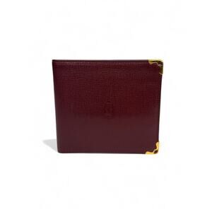 Cartier Burgundy Calfskin Leather Bifold Wallet